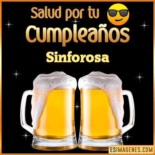 Feliz Cumpleaños cerveza gif  Sinforosa