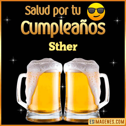 Feliz Cumpleaños cerveza gif  Sther