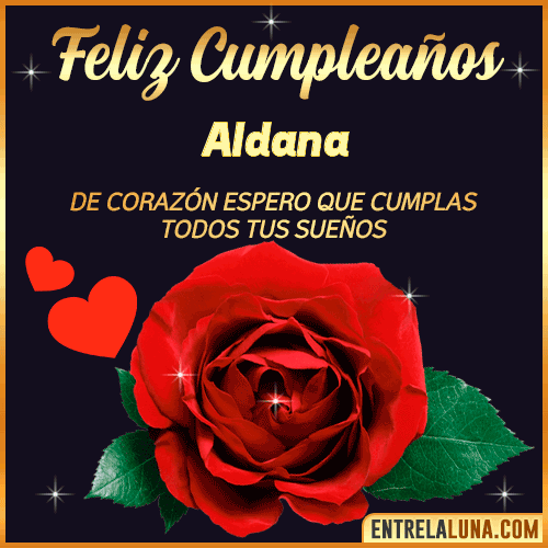 Feliz Cumpleaños con Rosas  Aldana