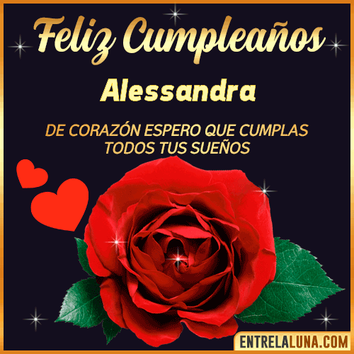 Feliz Cumpleaños con Rosas  Alessandra