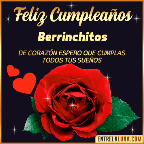 Feliz Cumpleaños con Rosas  Berrinchitos