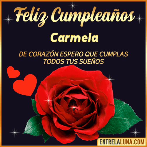 Feliz Cumpleaños con Rosas  Carmela