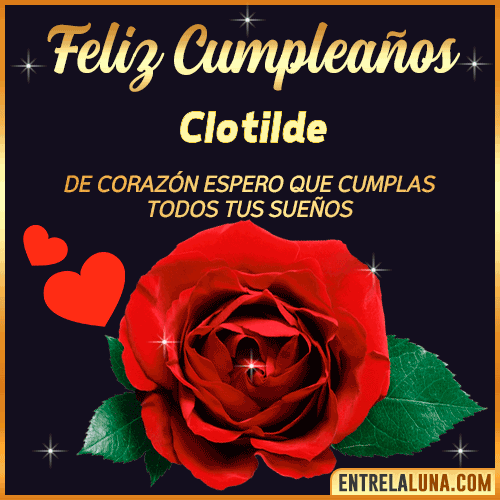 Feliz Cumpleaños con Rosas  Clotilde
