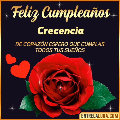 Feliz Cumpleaños con Rosas  Crecencia