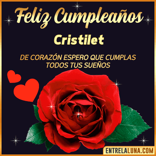 Feliz Cumpleaños con Rosas  Cristilet