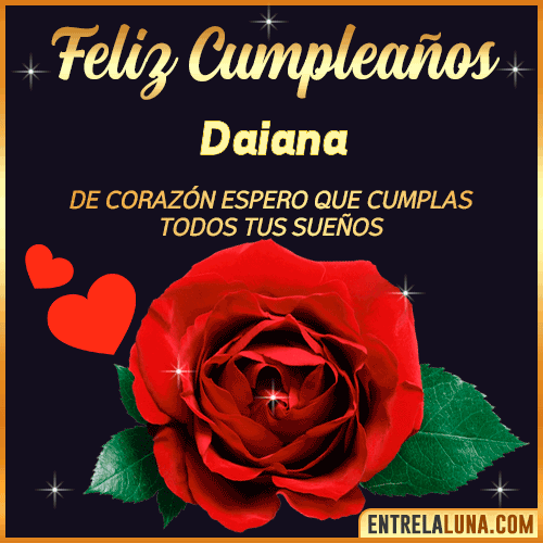 Feliz Cumpleaños con Rosas  Daiana