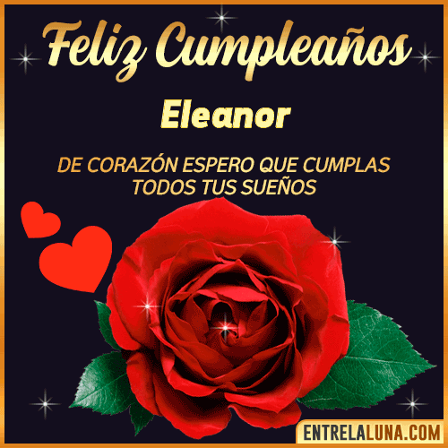 Feliz Cumpleaños con Rosas  Eleanor