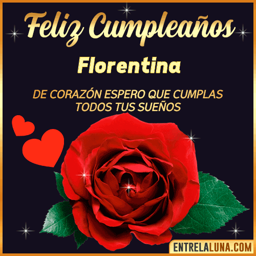 Feliz Cumpleaños con Rosas  Florentina