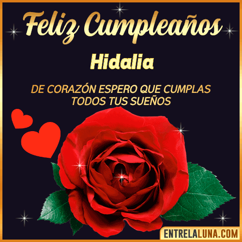 Feliz Cumpleaños con Rosas  Hidalia