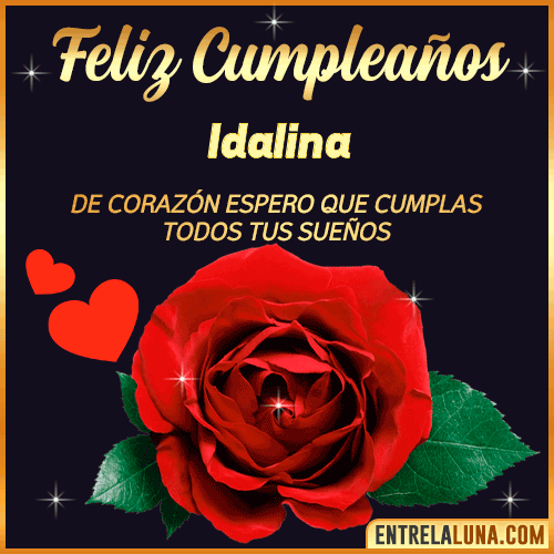 Feliz Cumpleaños con Rosas  Idalina