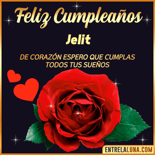 Feliz Cumpleaños con Rosas  Jelit