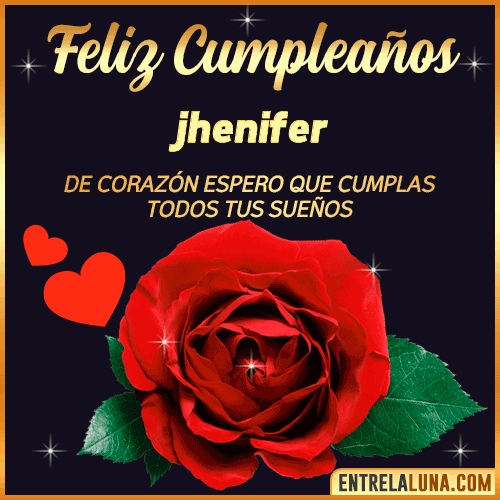 Feliz Cumpleaños con Rosas  jhenifer