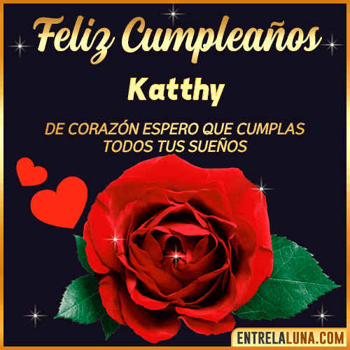 Feliz Cumpleaños con Rosas  Katthy