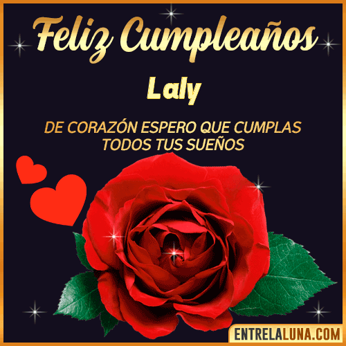 Feliz Cumpleaños con Rosas  Laly