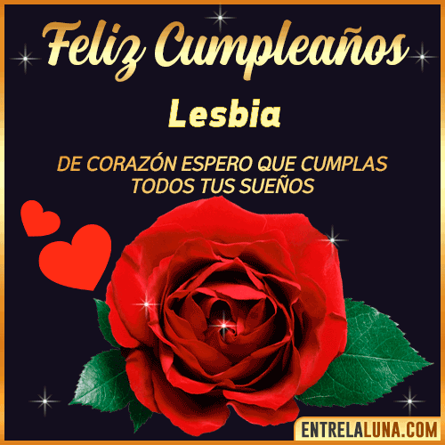 Feliz Cumpleaños con Rosas  Lesbia