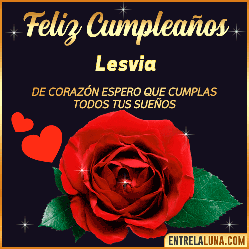 Feliz Cumpleaños con Rosas  Lesvia