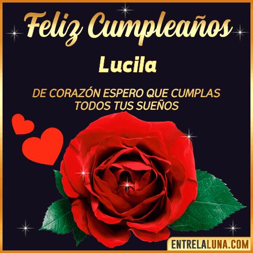 Feliz Cumpleaños con Rosas  Lucila