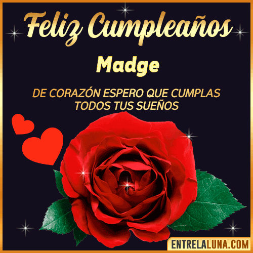 Feliz Cumpleaños con Rosas  Madge