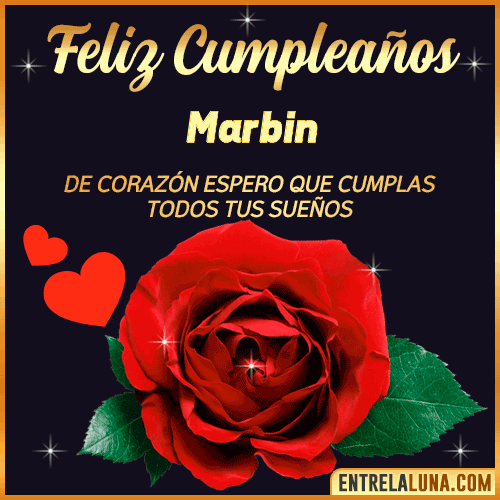 Feliz Cumpleaños con Rosas  Marbin