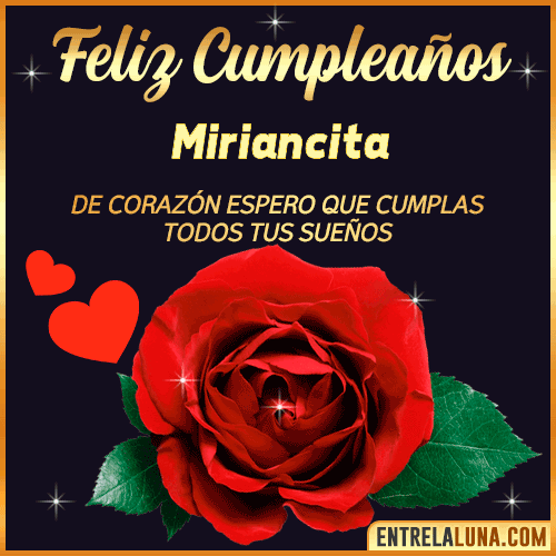 Feliz Cumpleaños con Rosas  Miriancita