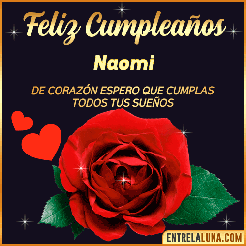 Feliz Cumpleaños con Rosas  Naomi