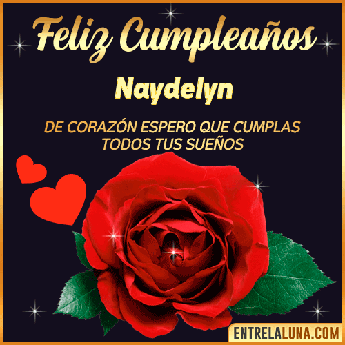 Feliz Cumpleaños con Rosas  Naydelyn