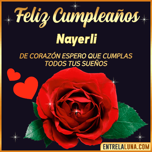 Feliz Cumpleaños con Rosas  Nayerli