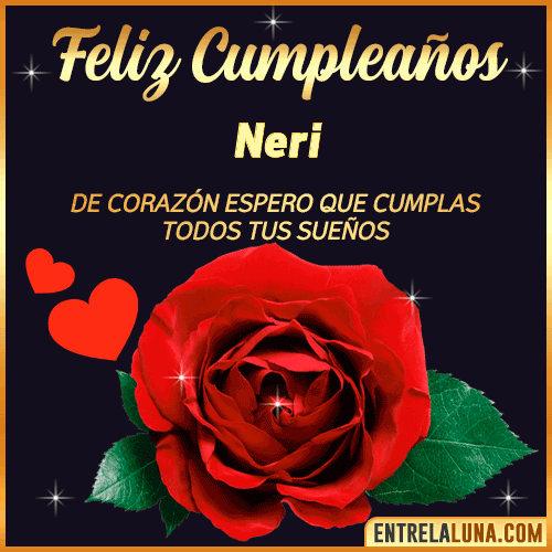 Feliz Cumpleaños con Rosas  Neri