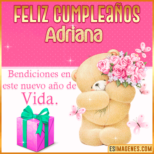 Feliz Cumpleaños Gif  Adriana