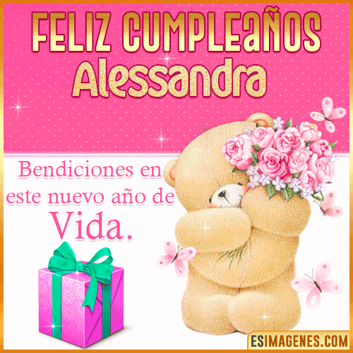 Feliz Cumpleaños Gif  Alessandra