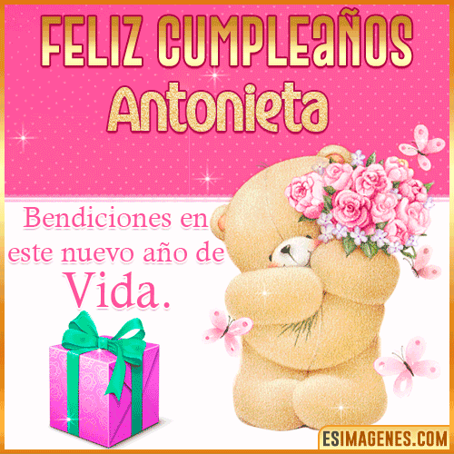 Feliz Cumpleaños Gif  Antonieta