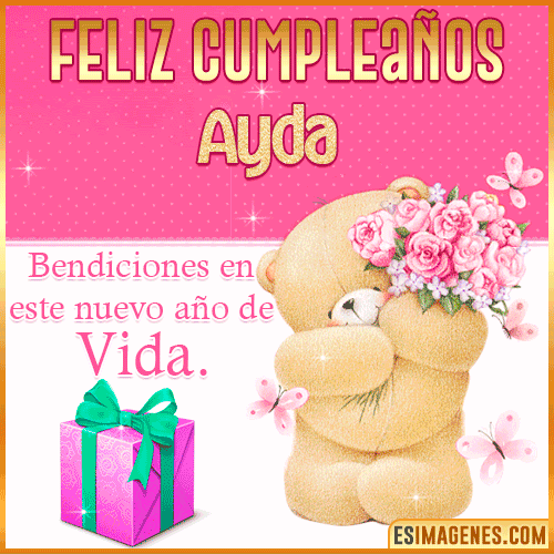 Feliz Cumpleaños Gif  Ayda