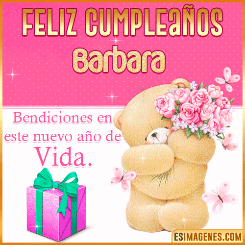 Feliz Cumpleaños Gif  Barbara
