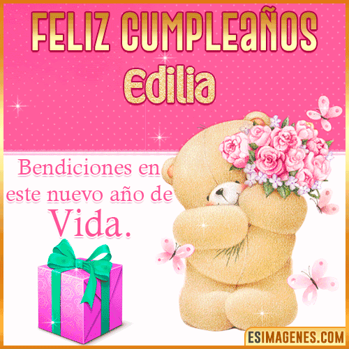 Feliz Cumpleaños Gif  Edilia