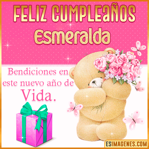 Feliz Cumpleaños Gif  Esmeralda