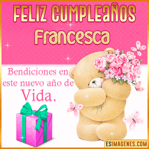 Feliz Cumpleaños Gif  Francesca