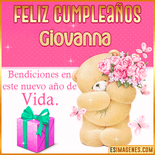 Feliz Cumpleaños Gif  Giovanna