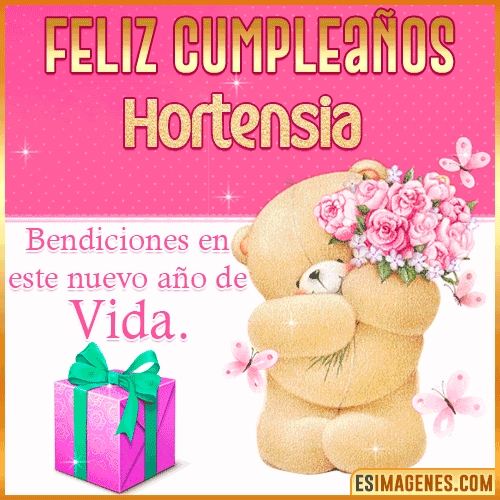 Feliz Cumpleaños Gif  Hortensia