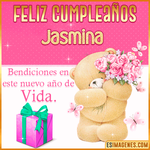 Feliz Cumpleaños Gif  Jasmina