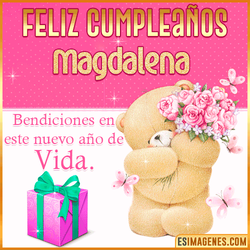 Feliz Cumpleaños Gif  Magdalena