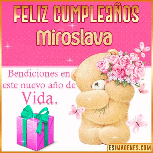 Feliz Cumpleaños Gif  Miroslava