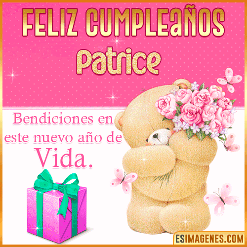 Feliz Cumpleaños Gif  Patrice
