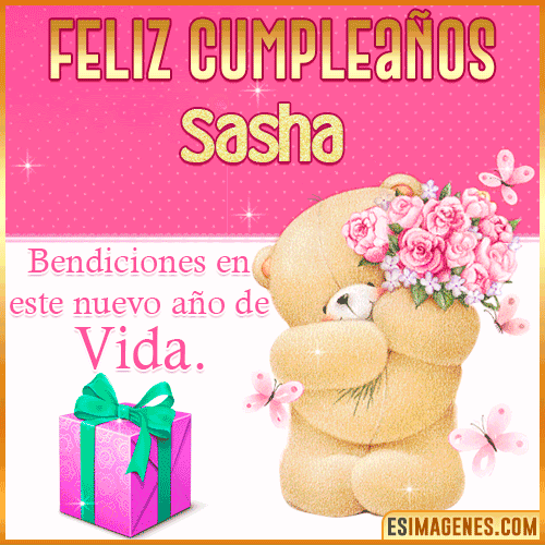 Feliz Cumpleaños Gif  Sasha