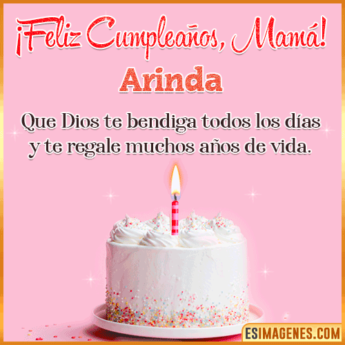 Feliz cumpleaños para mamá  Arinda
