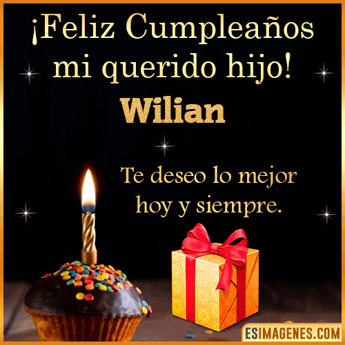 Feliz Cumpleaños querido Hijo  Wilian
