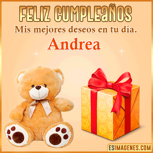 Gif de cumpleaños para mujer  Andrea
