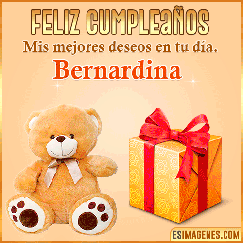 Gif de cumpleaños para mujer  Bernardina