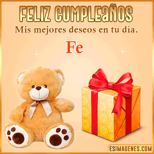 Gif de cumpleaños para mujer  Fe