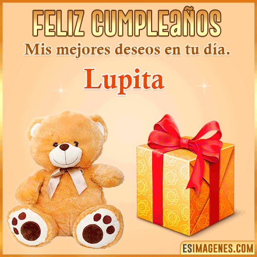Gif de cumpleaños para mujer  Lupita