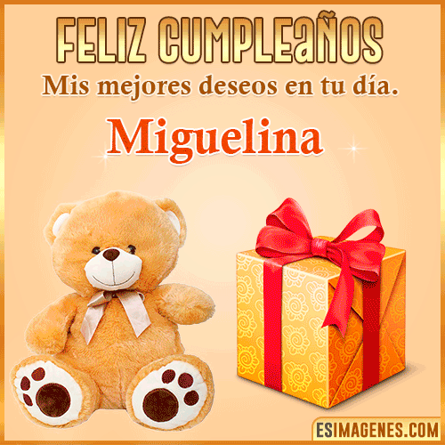 Gif de cumpleaños para mujer  Miguelina